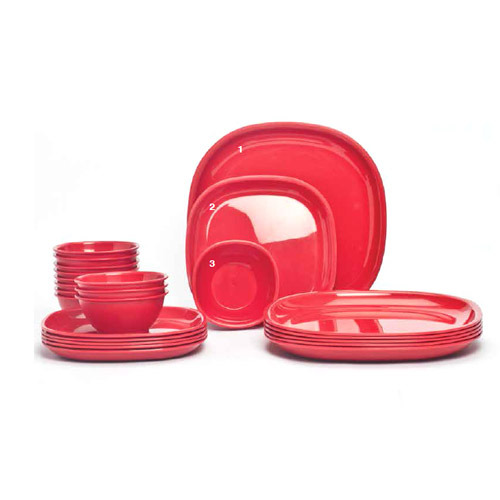 Gluman Plastic 24 Piece Square Dinner Set, For Home, Size: Medium