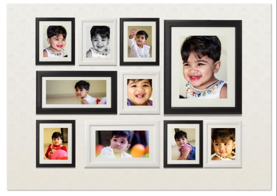 Wooden Black, White Square Collage Set, For Gift