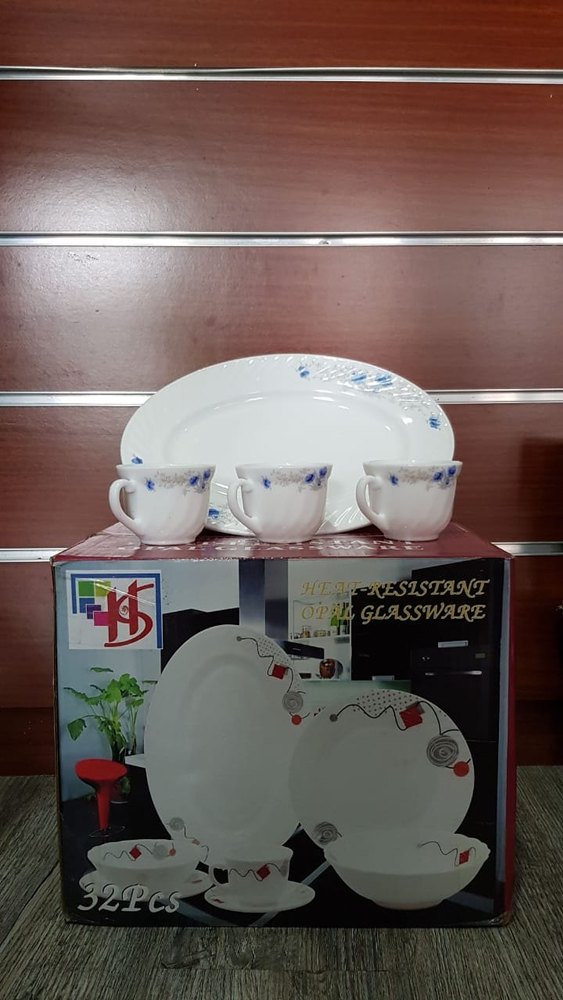 Opal White Glass Dinner Set, For Home
