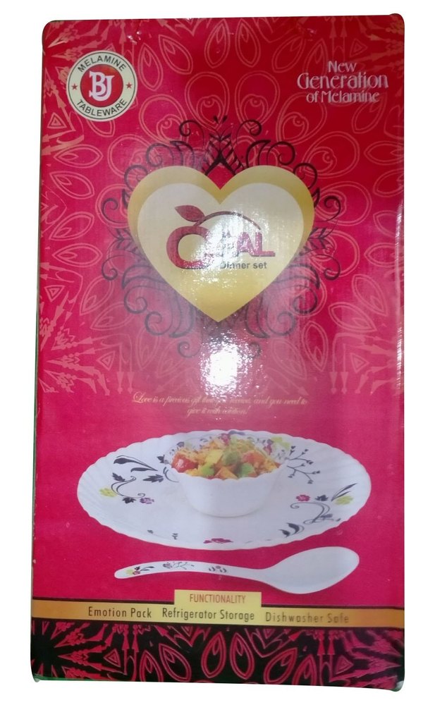 White Melamine Opal Mini Dinner Set, For Home