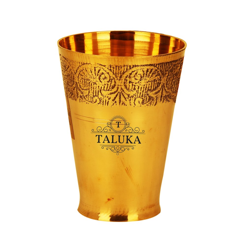 Brass Top Ring Glass, Size: 3.1 X 4.4 Inch