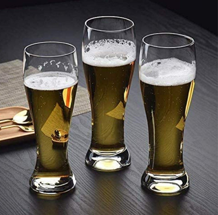 Plisner Transparent Drinking Glasses, For Home, Capacity: 350 To 450 ml