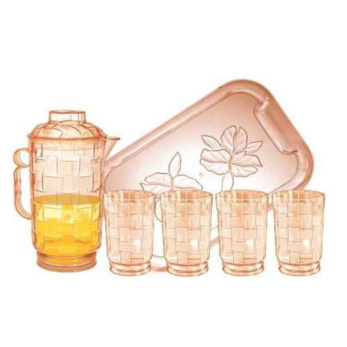 Brown Glass Juice Set
