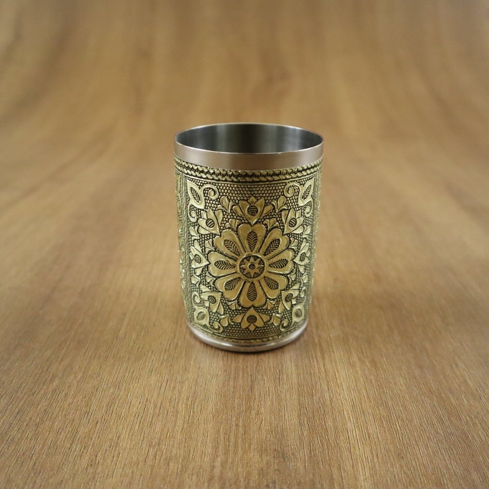Golden German Silver Oxidized SS Glass, Festivals