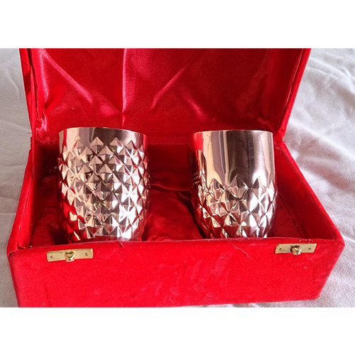 SS Hammered Glass Set of 10