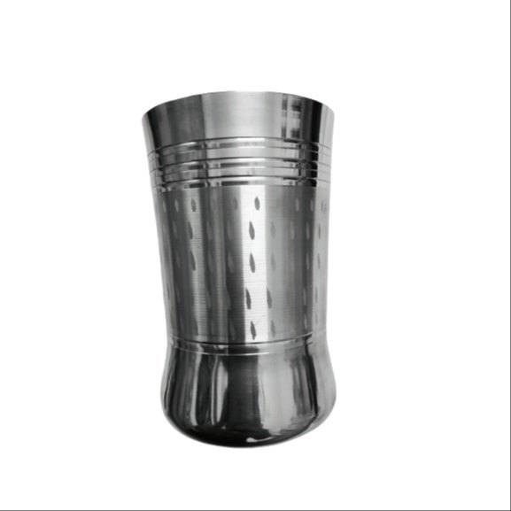 Round Plain Stainless Steel Glasses, For Home, Capacity: 250ml