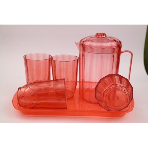 Plastic Multicolor Refresh Juice Set, For Home