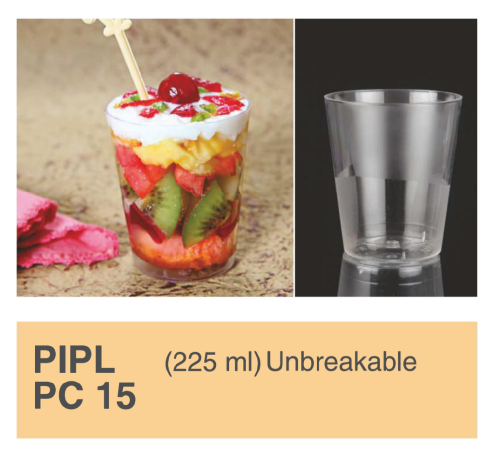 Plastic Transparent 225 ML Juice Glass, For Restaurant