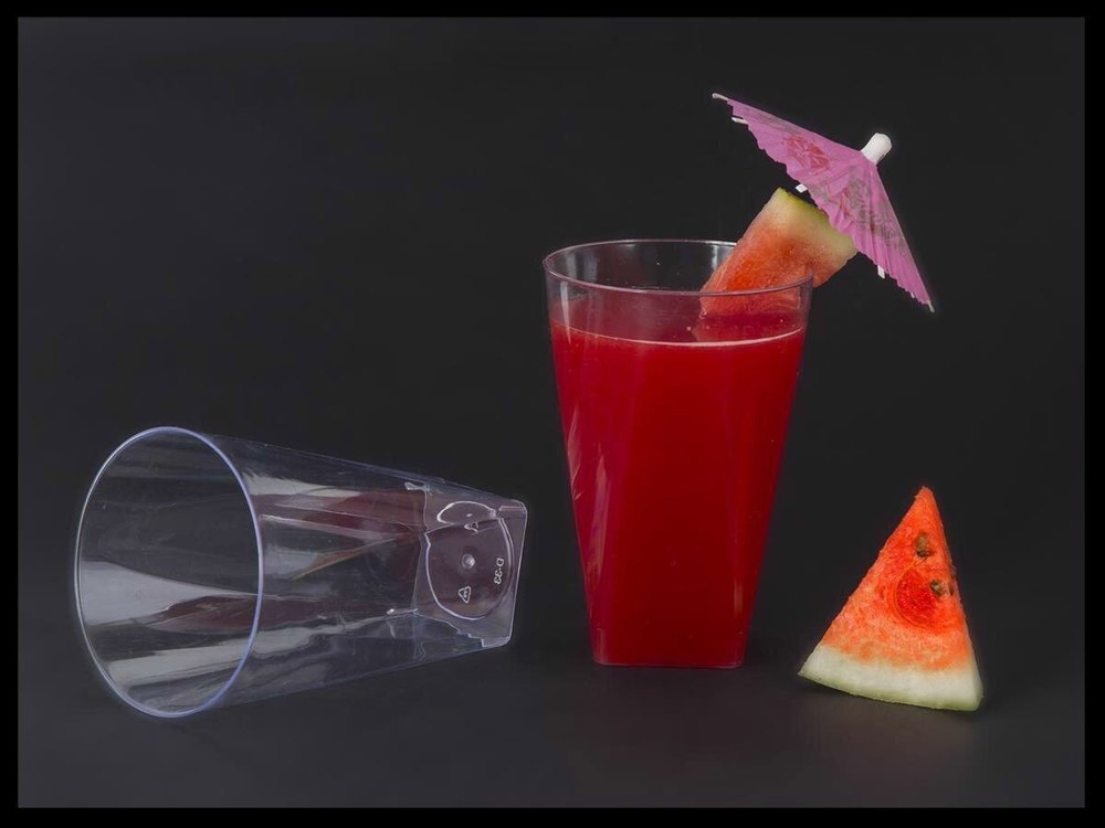 Transparent 300ml Golden Shake Glass, For Restaurant