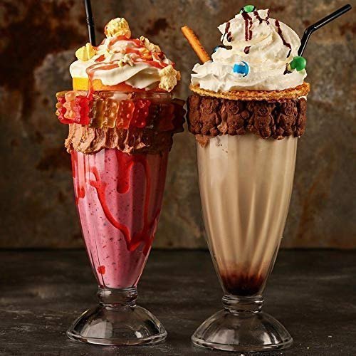 Transparent Falooda Glass / Faluda /Thick Shake / Milkshake Glasses, For Hotel, Capacity: 340ml