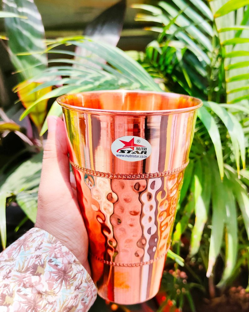 Copper Glass, Lassi Glass, Tumbler Glass, Capacity 500ml For Home