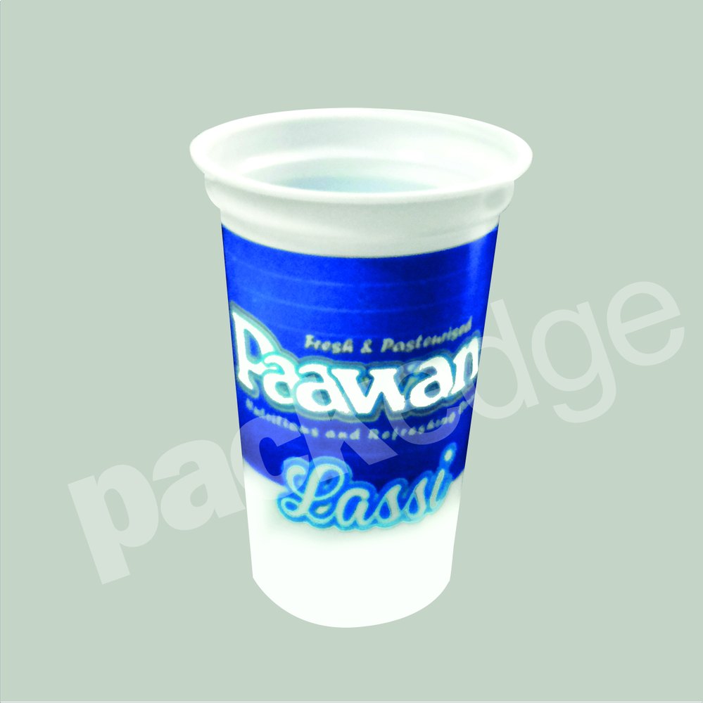 White Plastic 200 ml Disposable Lassi Glass, For Dahi Packaging, Size: 69 Mm Diameter