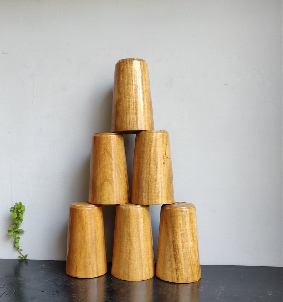 Brown Wooden Drinking Glass, Capacity: 250 ml