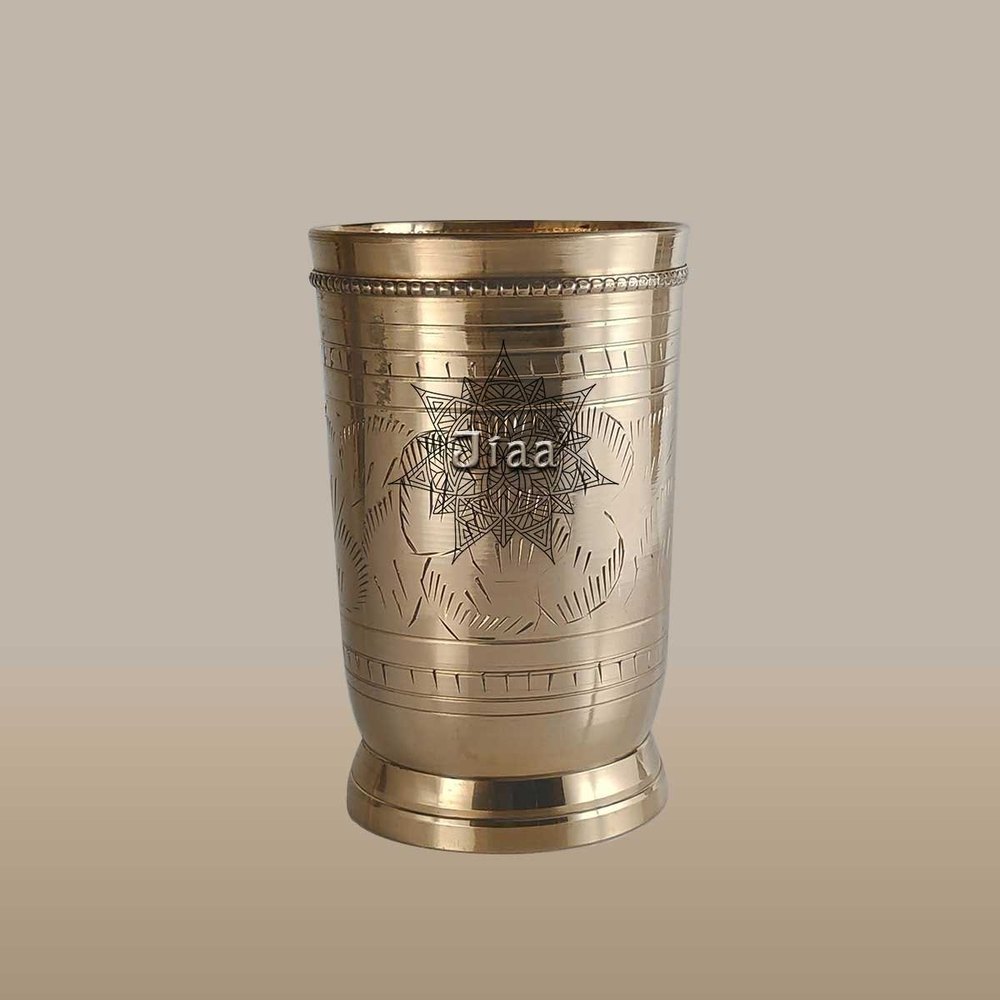 Brass Regular Hand Carving Glass, For Home, Hotel and Restaurant