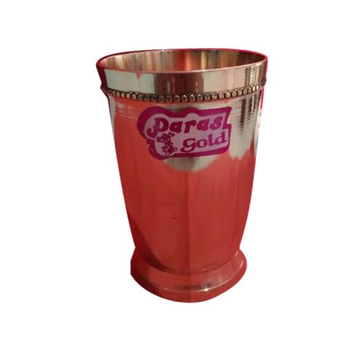 Fine Polish Brass Glass, Shape: Round, Size: 350 Ml