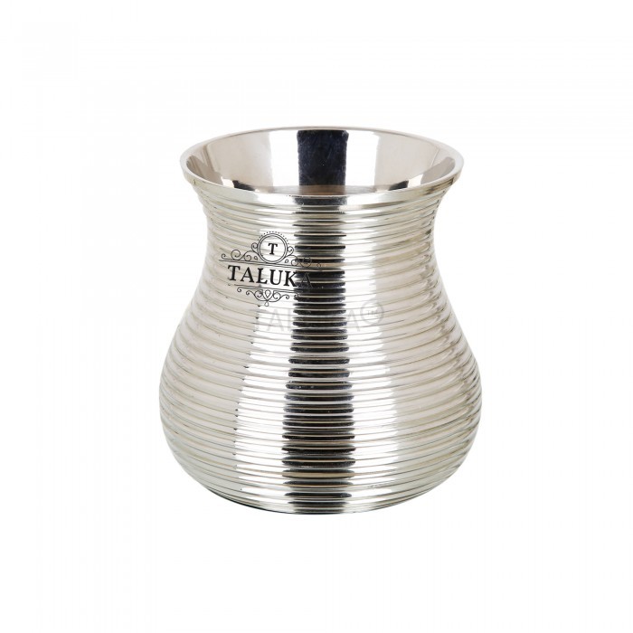 Water Silver Bottom Belly Nickel Plated Glass, For Hotel