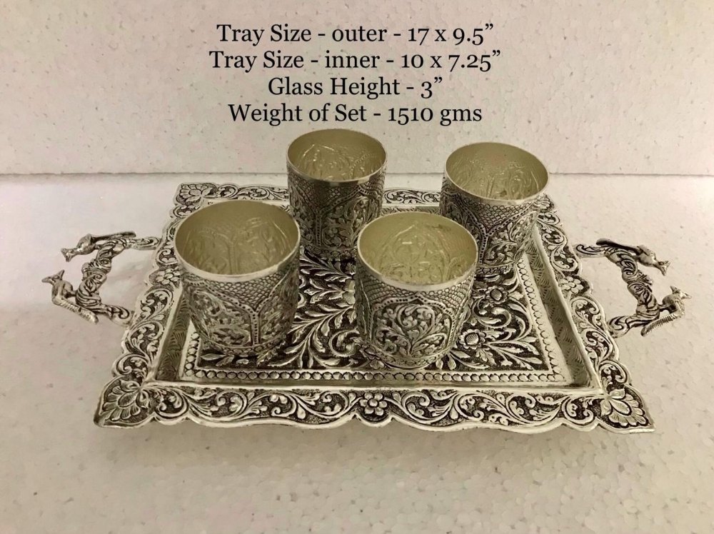 Copper Silver Plated Glass Set