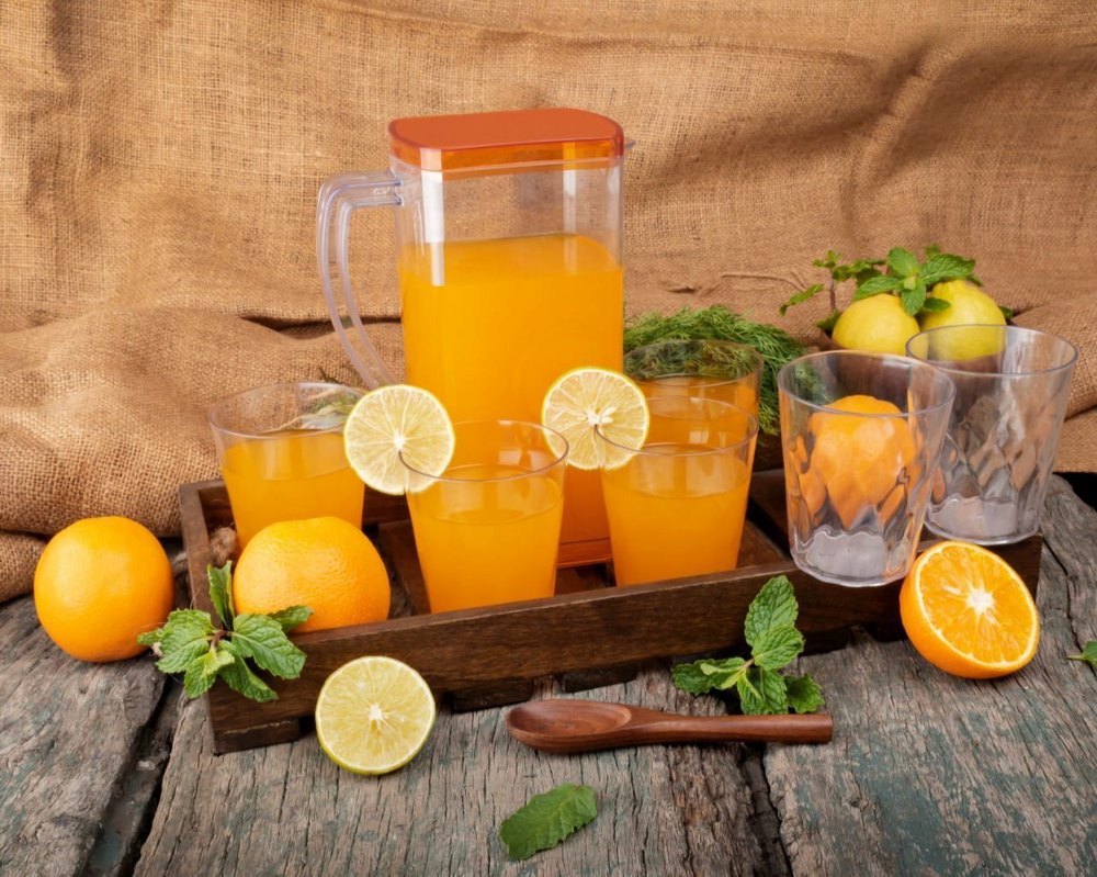 PEXON Plastic Water Jug With 6 Glass, For Home, Capacity: 2 LTR