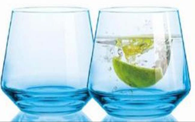 Blue Colour Water Glass, For Home, Capacity: 320 Ml