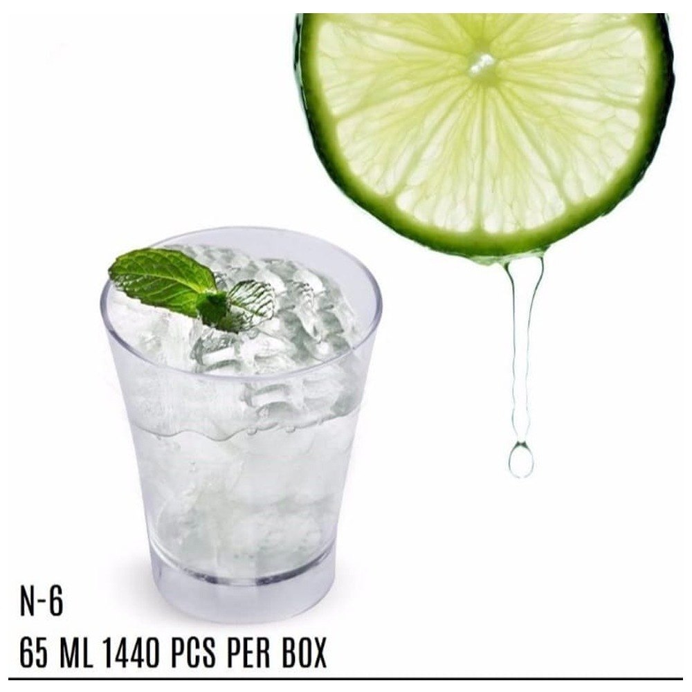 Transparent 65ml Acrylic Glass, For Soft Drink