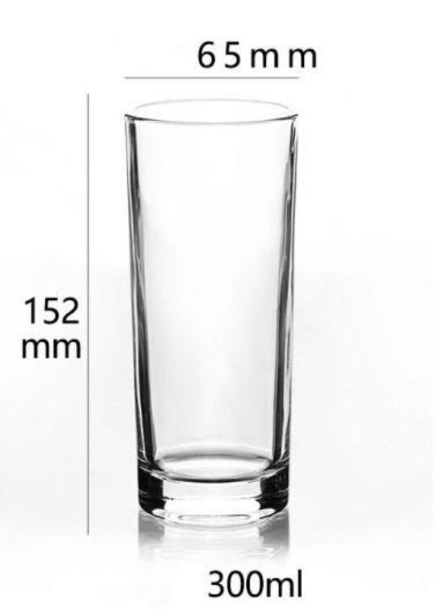 Transparent Crystal highball glass, For Home, Capacity: 300 ml