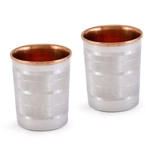 Plain Round Steel Copper Glass, For Home, Capacity: 100 Ml