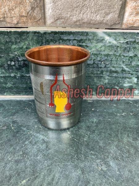 Silver Copper Steel Glass, Capacity: 200 Ml