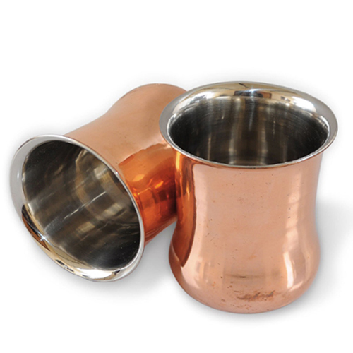 Pure Copper Glass Tumbler, Set of 2, for Storage and Drinking Purpose Copper Tumbler, Cup