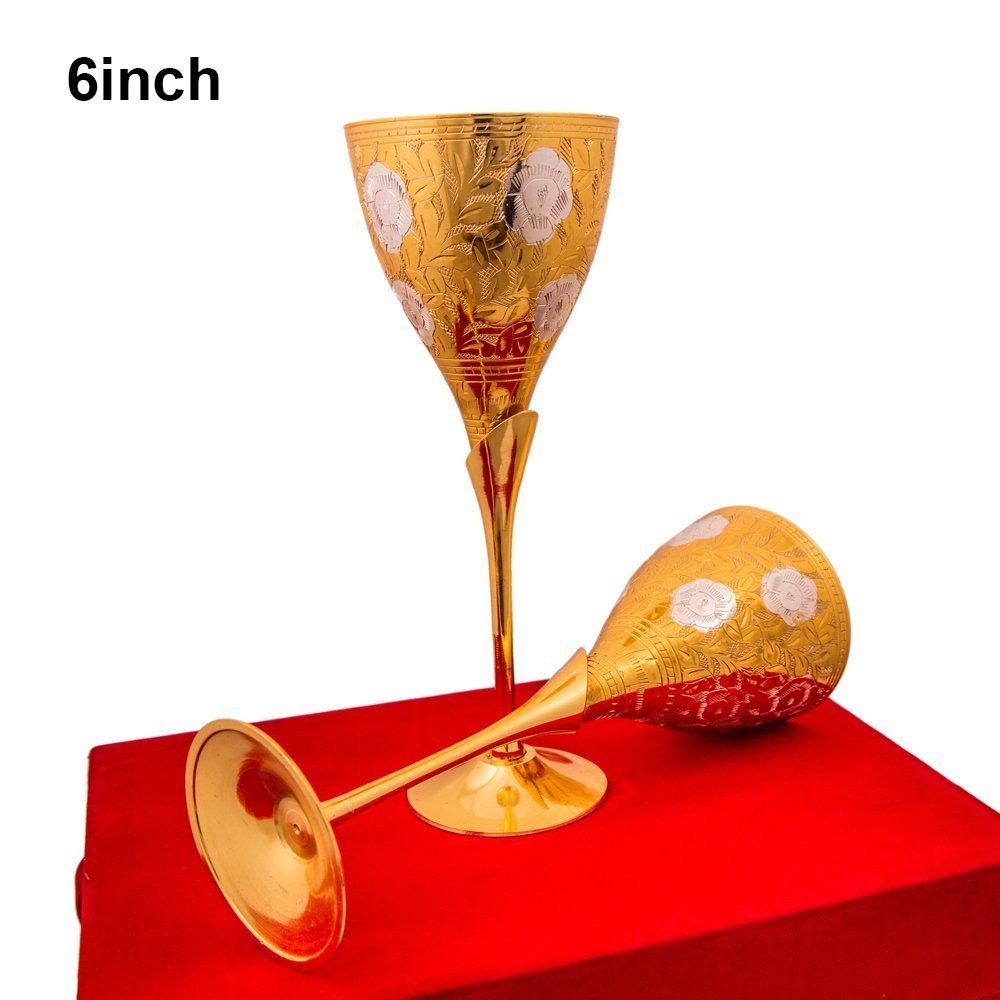 Gold Plated Wine Glass Set