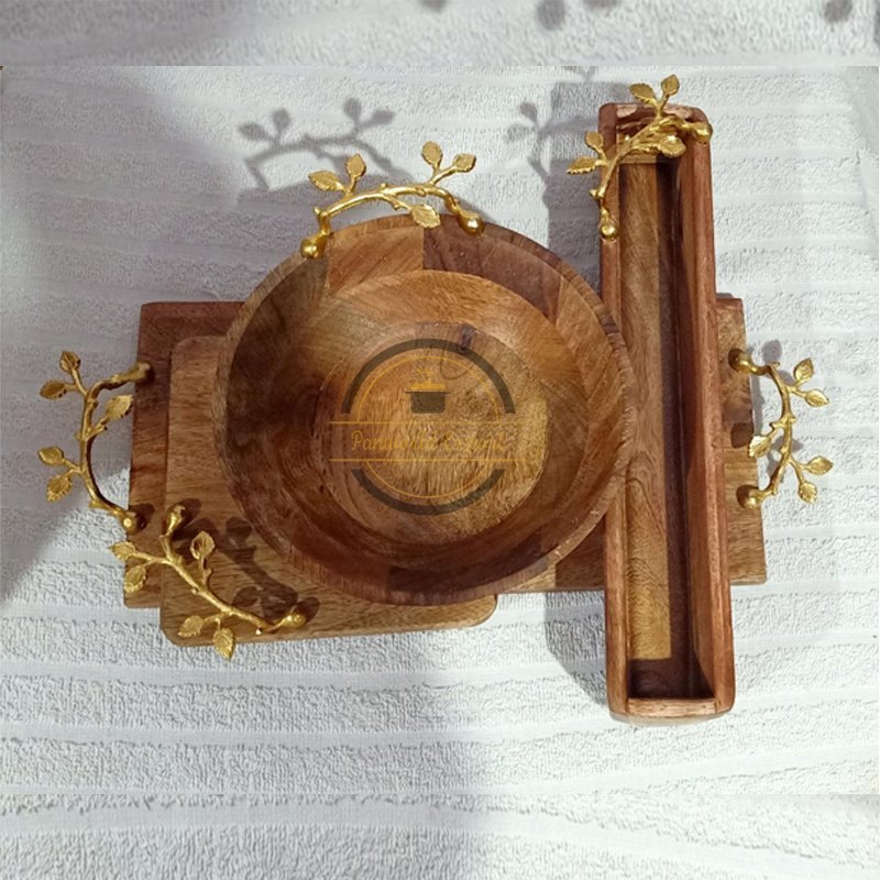 Smooth Rectangular Wooden Tray, For Restaurants, Size: 16.5 X 12.5 X 2.5 cm