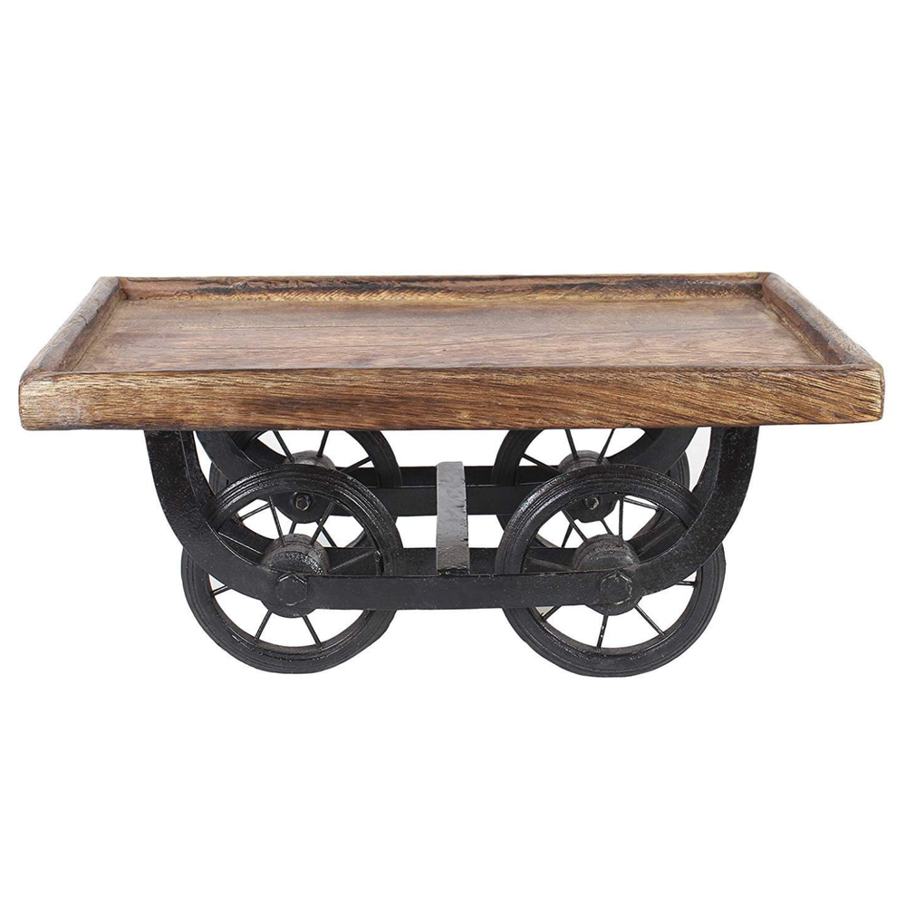 Wooden Snacks Serving Trays Trolley, For Residential and Commercial