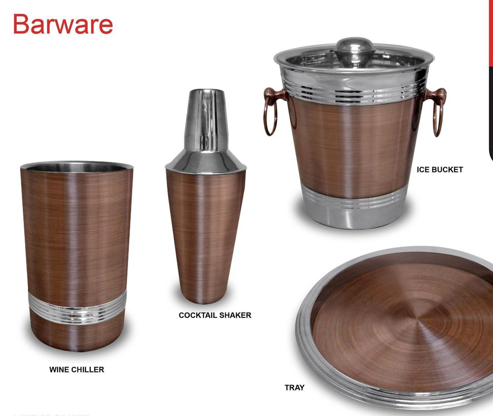 CLT Handcraft Stainless Steel Bar Tray, For Hotel/Restaurant, Size: 36 Cms