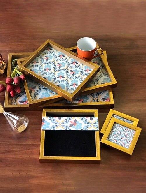 HSP Wooden Designer Tray, For Home, Shape: Rectangle
