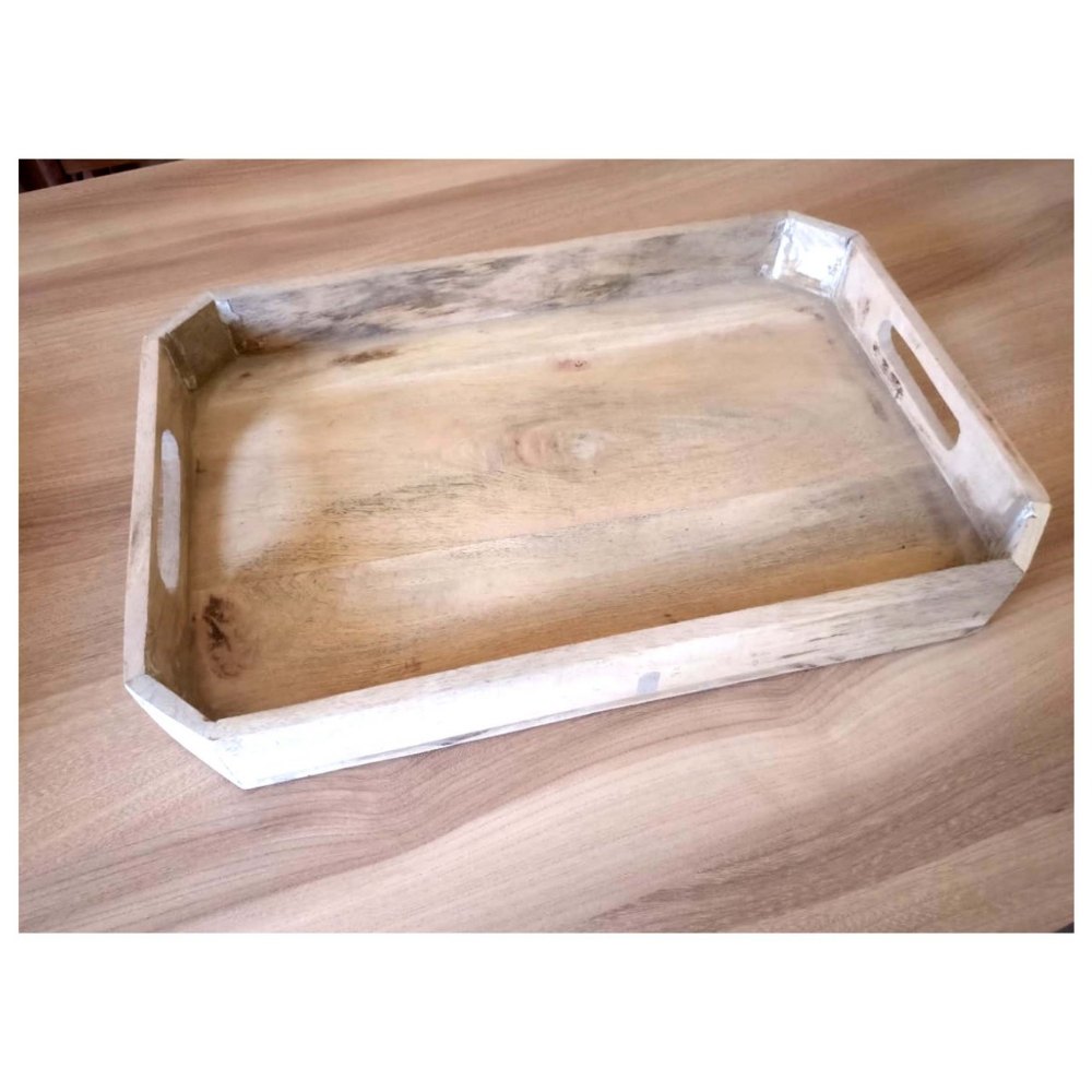 Wood Polished Wooden Serving Tray, for Home