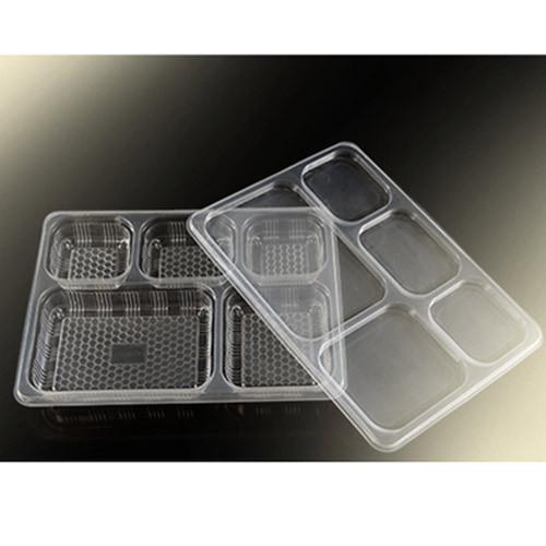 Pet 5 Compartment Meal Packaging Tray, 2mm