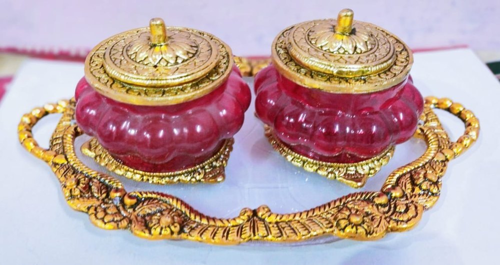 New Metal Dry Fruit Tray For Home, Shape: Oval