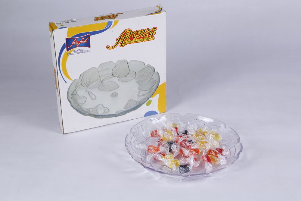 Fair Food Circular Plastic Serving Tray, Packaging Type: Box, For Home