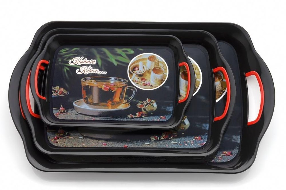 Plastic Food Serving Tray, For Hotel, Shape: Rectangle