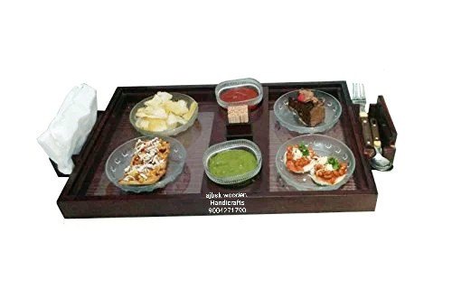 Platter Rectangular Wooden Serving Tray, Size: Standard