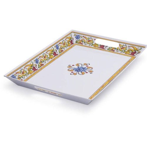 Lotus Melamine Rectangular Serving Tray