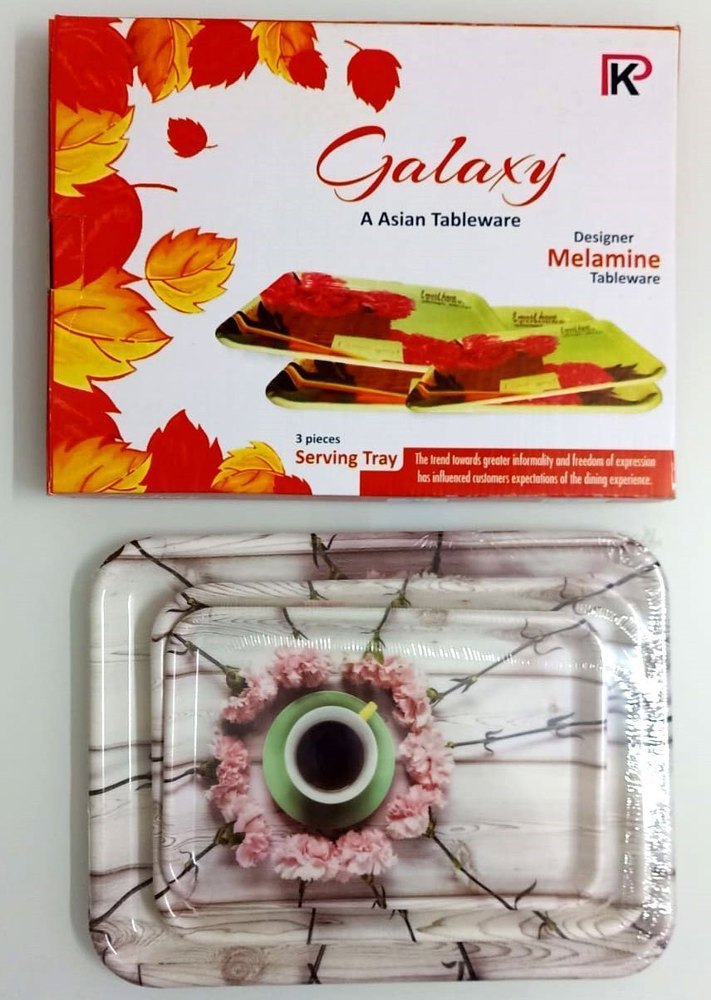 Melamine Tray Set, For gifting, Shape: Rectangle