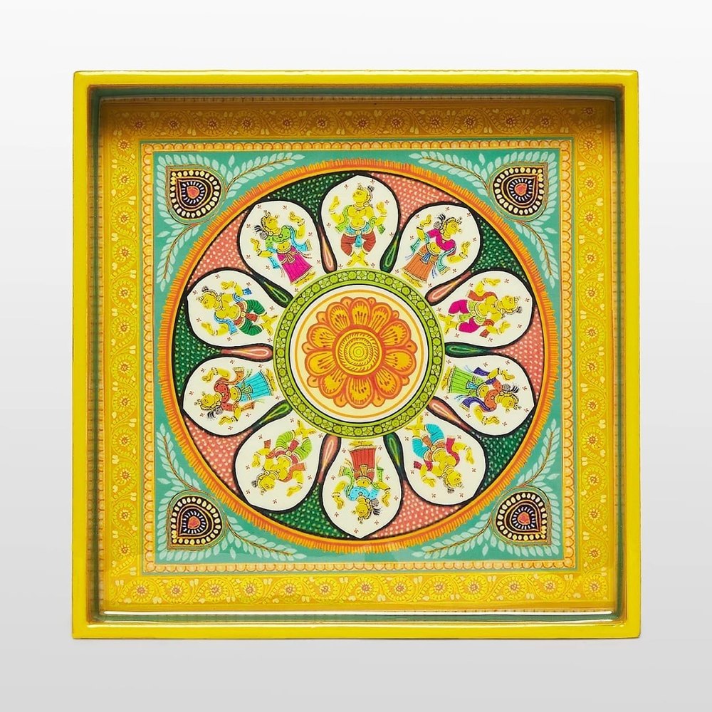 TCH Printed Wooden Mdf Serving Tray, For Home, Size: 9*9 Inches
