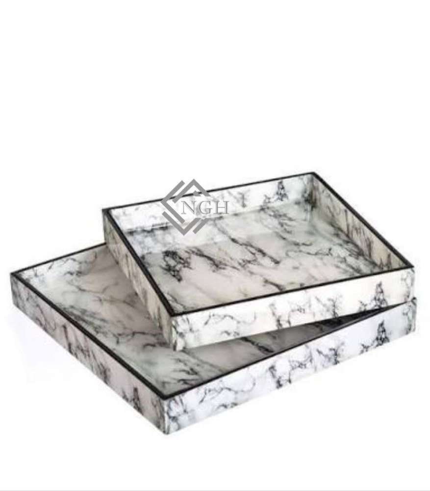 new galaxy Enamel Coating Resin Printed Mdf Serving Tray Set, Shape: Rectangle, Size: 15x9 13x7