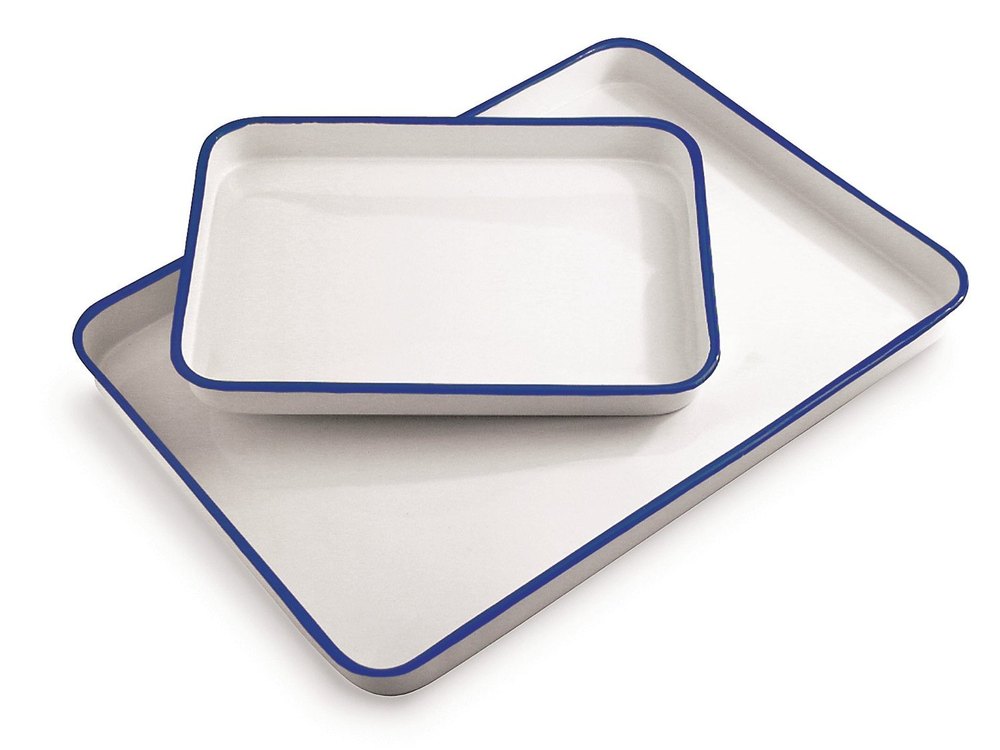 Adarsh Metal Enamel Tray, For Laboratory, Hospital, Shape: Rectangle