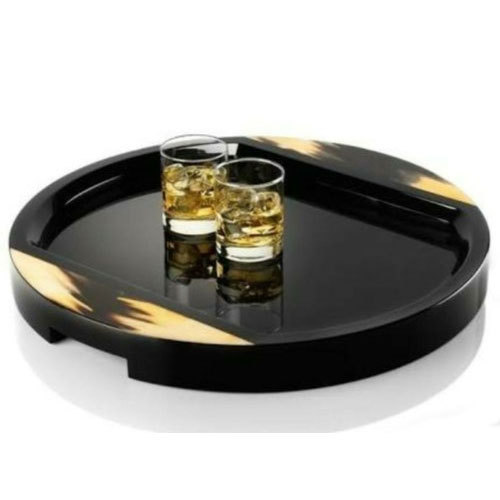 Wooden Round Serving Tray, Shape: Circular