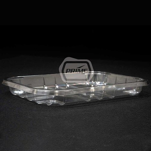 Transparent PET/PT Cut Fruits Vegetables Tray, Size: 190 L X 140 W X 40 H, Shape: Rectangle