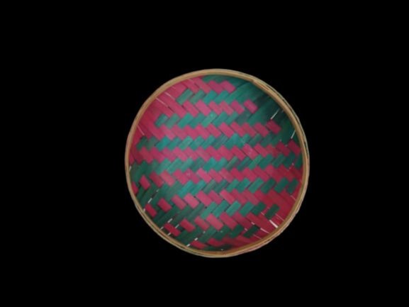 Utsav Handicraft Red, Green Bamboo Round Tray