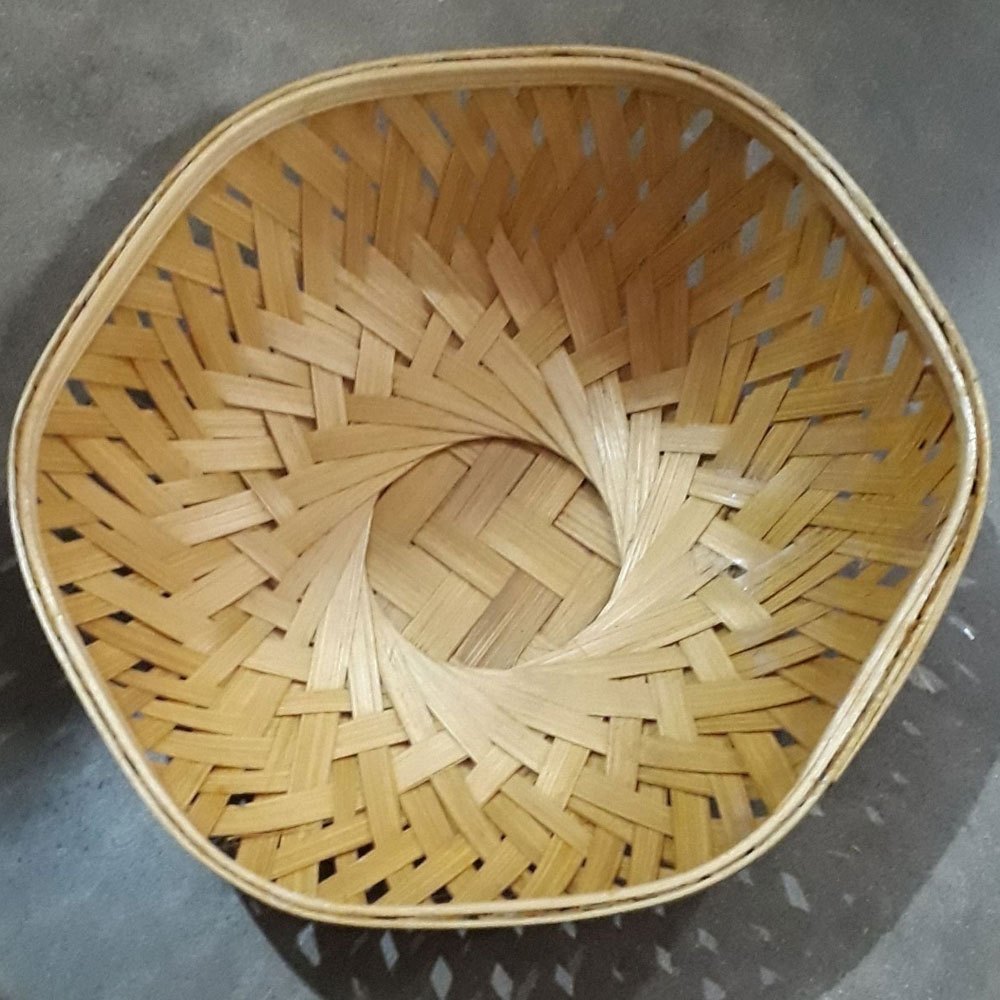 For Serving Brown Hexagonal Bamboo Tray, For Home, Size/Dimension: 12x2.5 Inch