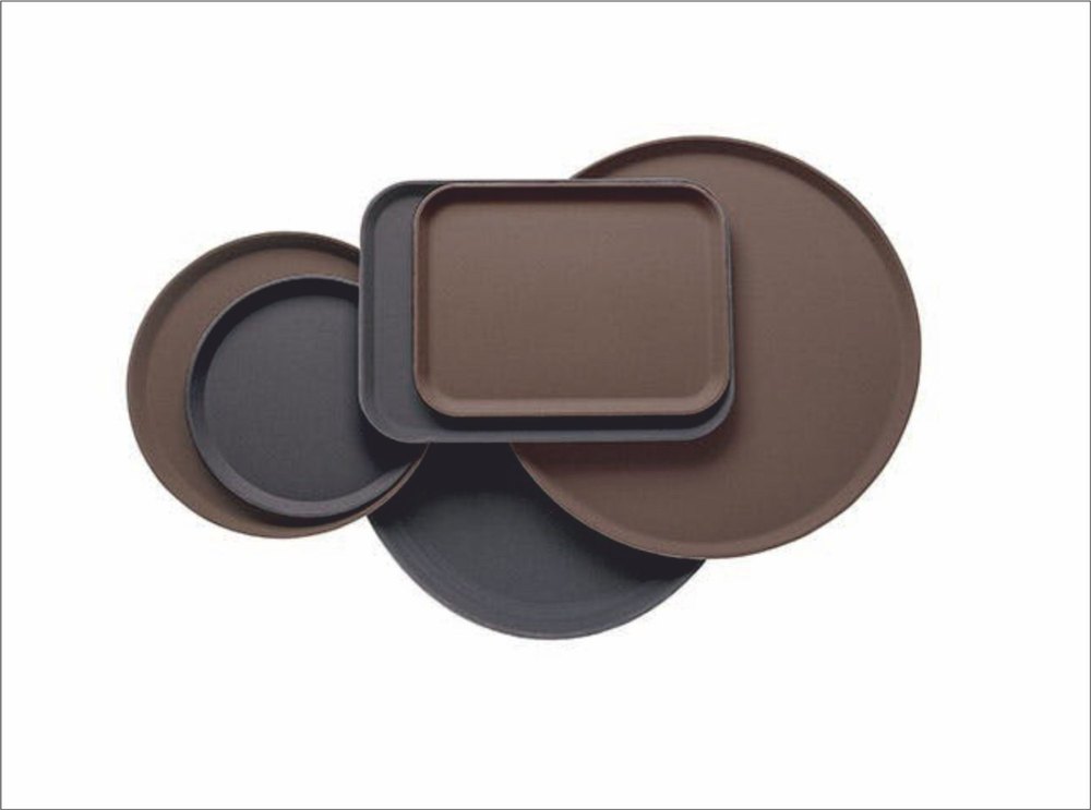 SACHI Plastic ANTI SKID TRAY, For Restaurant, Shape: ROUND N RECTANGLE