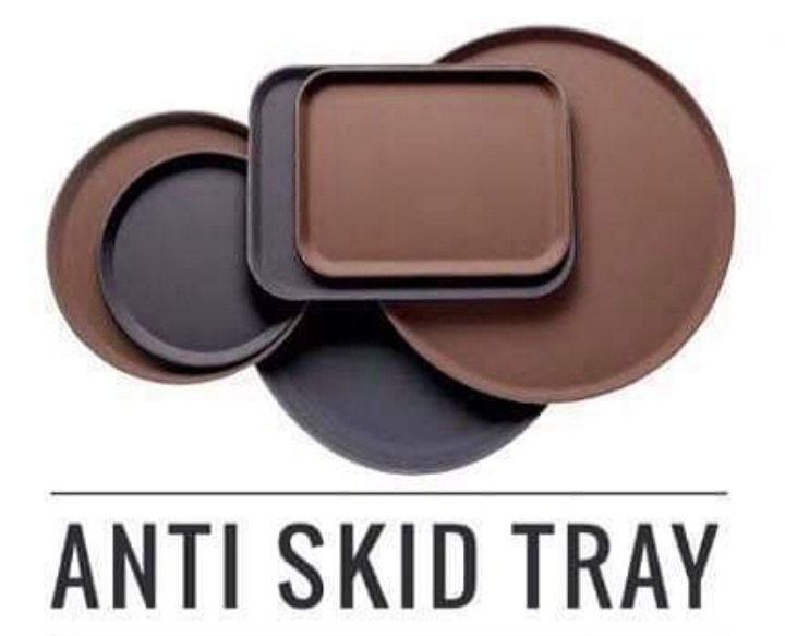 PE Serving Anti Skid Service Trays, For Restaurant, Shape: ROUND & RECTANGULAR